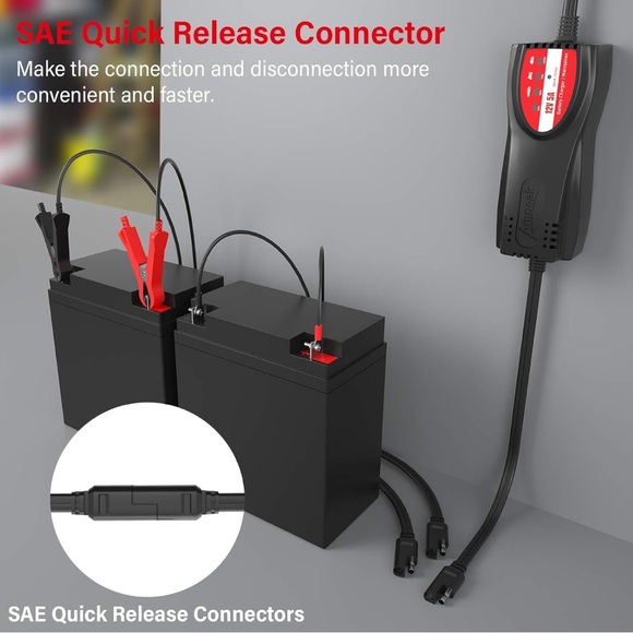 New! Ampeak Battery Charger Automotive: 5A 12V Auto Trickle Charger Maintainer - Picture 9 of 16